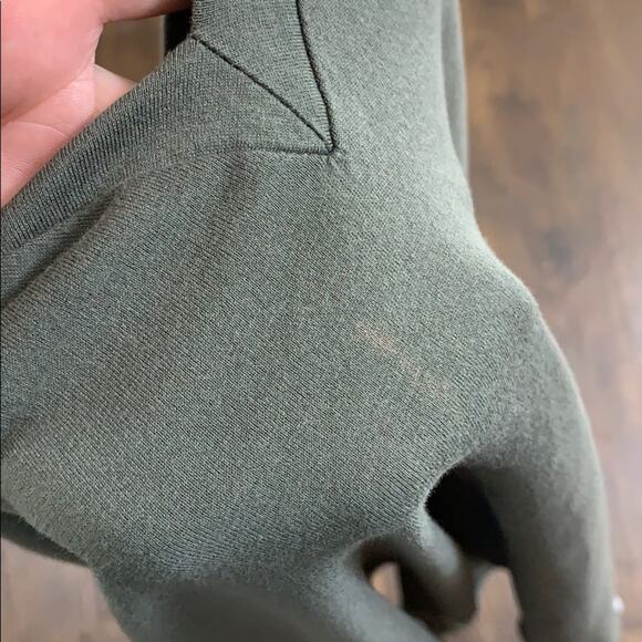 J Crew Metallic Striped/Green V-Neck Top - Picture 3 of 6